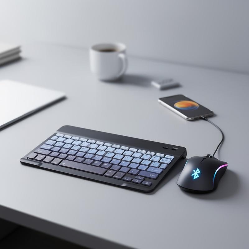 Bộ Bàn Phím Chuột Bluetooth 10 Inch Chuyển Sắc RGB, Nút Tắt Tiếng, Cao Cấp, Cho Điện Thoại Máy Tính Bảng Laptop, Phụ Kiện Công Nghệ, Quà Tặng Hot Trend, Tiện Lợi, An Toàn, Bền Đẹp, Đa Năng