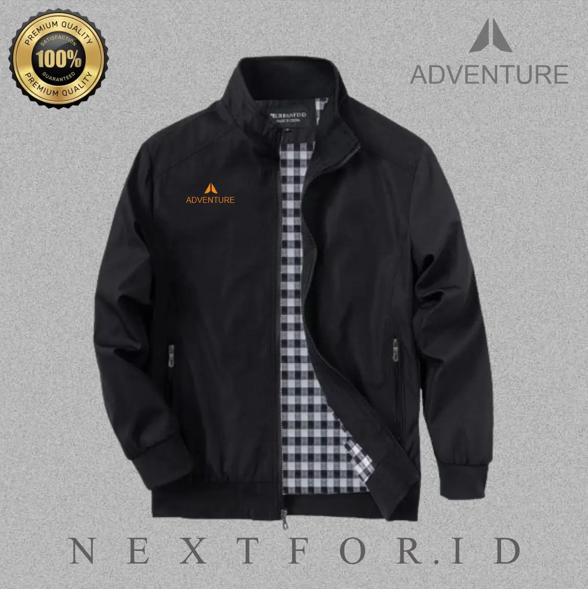 Jaket Motor Hurrington Outdoor Pria - Casual dan Keren NXF2 - Kerah, Santai ADVENTURE Distro Nyaman