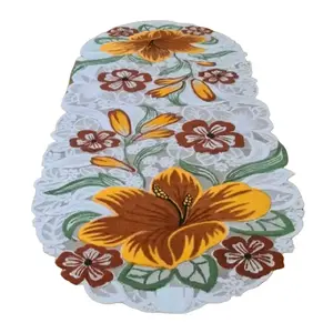 Taplak meja oval ukuran 50x100-taplak meja ruang tamu-taplak meja karakter-taplak meja minimalis-taplak meja Bunga Dekorasi