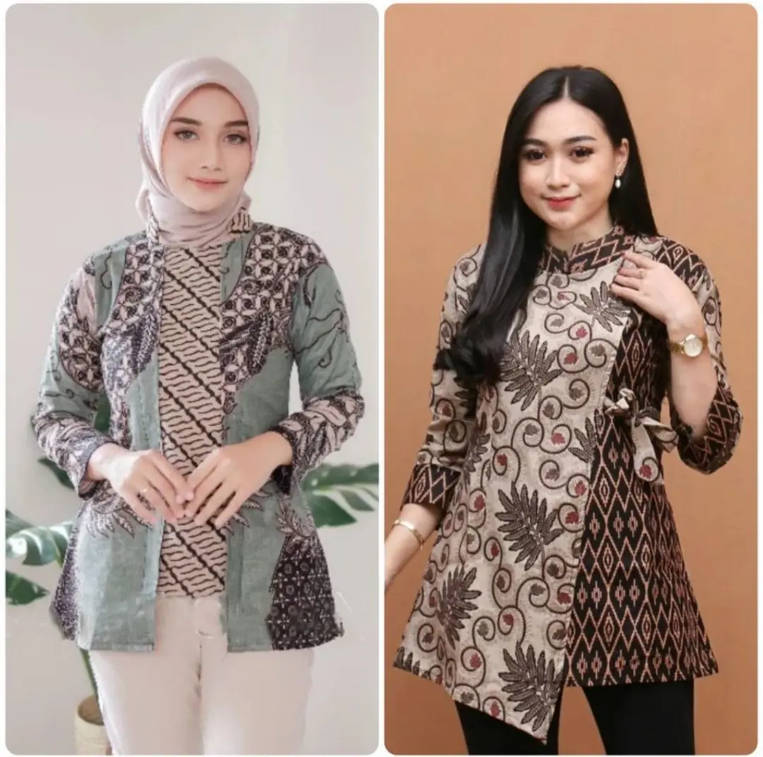 Batik Wanita Modern Atasan Baju Batik Wanita