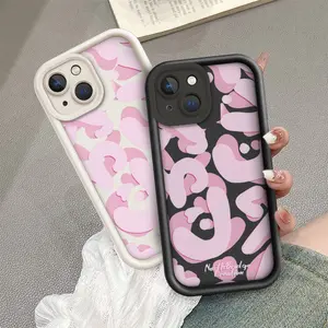 Proteksi untuk case IPhone 15 14 13 12 11 7 8 6 6S X XS XR SE Plus Mini 2020 2022 Pola Case HP Pink Lava Camo Abstrak Hitam Putih Cewek Gemes JTTY