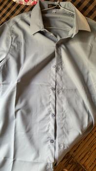 Product Review of Sơ Mi Lụa Màu Trơn Tay dài chất liệu lụa mềm mịn phom body Áo Menswear Trắng from h**3 1