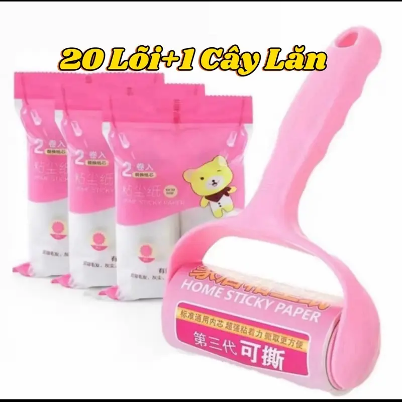[Mua 20 Lõi Tặng 1 Cây Lăn] Quần Áo, Ghế Sofa(45-55 Tờ/1 Lõi) Lăn Chăn Màn, Lông Thú Chó Mèo Dính Trên Quần Áo Đa Dụng 0