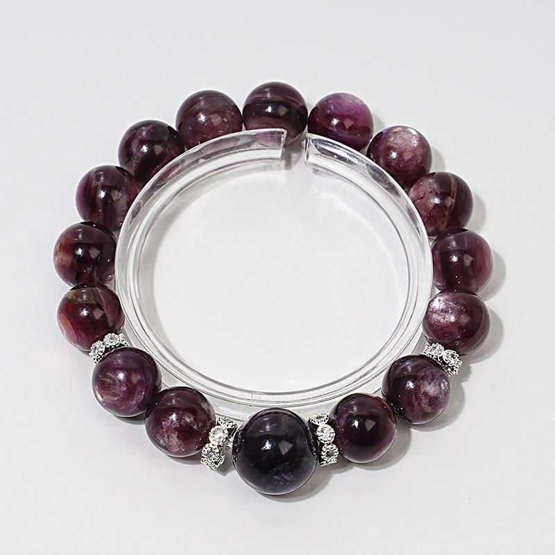 Product Introduction of Natural lepidolite crystal bracelet for women attracting wealth and bringing good luck. 1