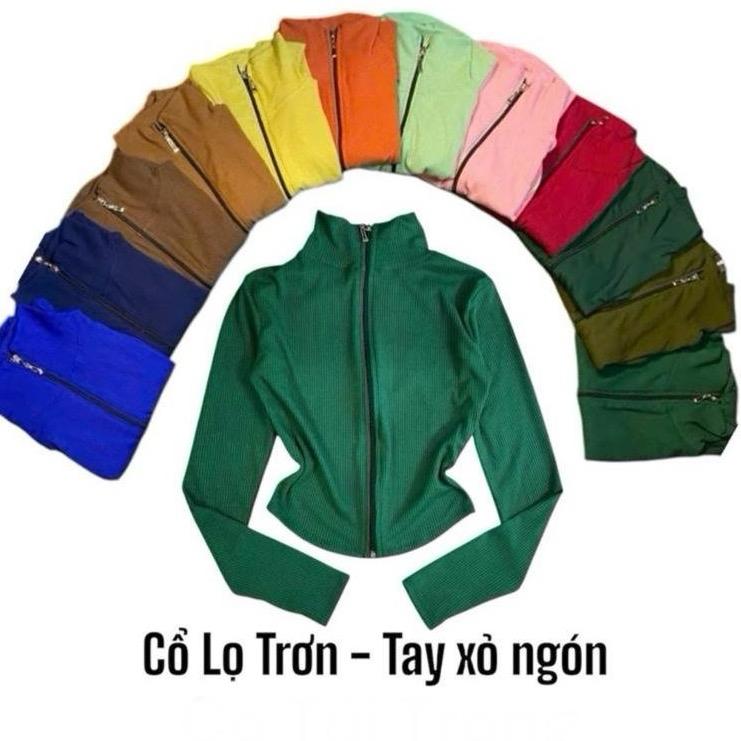 Áo Khoác Ủ Kem Cổ Lọ Trơn KHÔNG TÚI Thun Nữ MÃ L30 Tay Xỏ Ngón