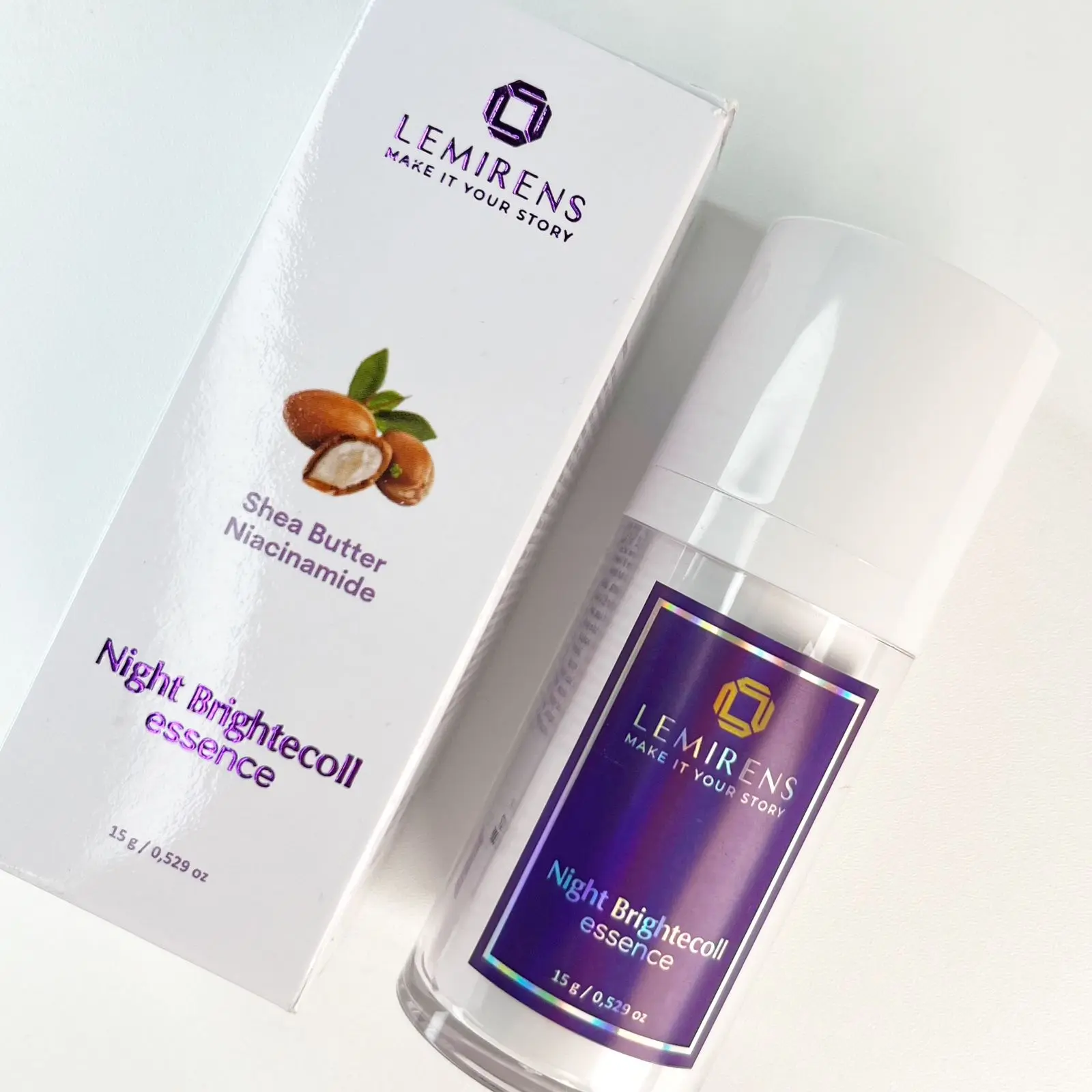 Night Brightecoll Essence by Lemirens – Night Cream untuk Kulit Cerah, Lembap, dan Awet Muda