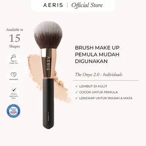 Aeris Beauté The Onyx 2.0 - Single Brush | Brush Make Up Kuas Rias Lembut Premium Terjangkau Bagus untuk Pemula