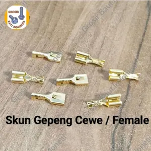 (Paket 50pcs) Skun Gepeng Cewe/ Skun Kabel Cewe / Skun Kabel Female