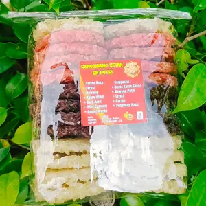 500gr Rengginang Ketan  MIX 3 RASA(terasi, bawang,ketan hitam)/rengginang mentah asli ketan/ Makanan tradisional  Asin dan Gurih. Food Goreng Pedas