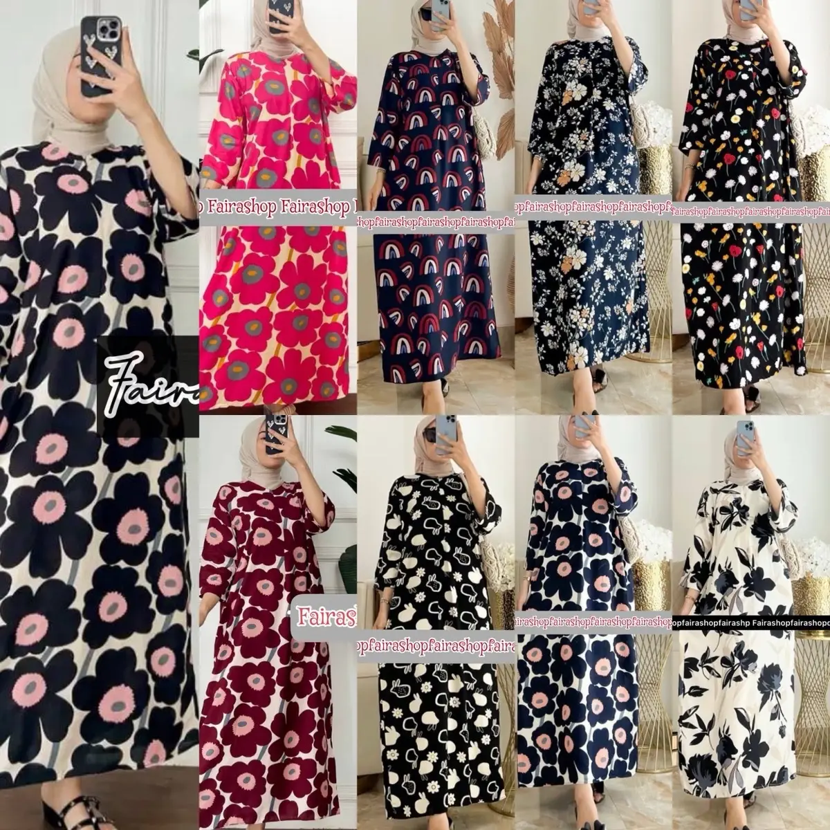 DASTER LENGAN 3/4 RAYON PREMIUM Sleepwear