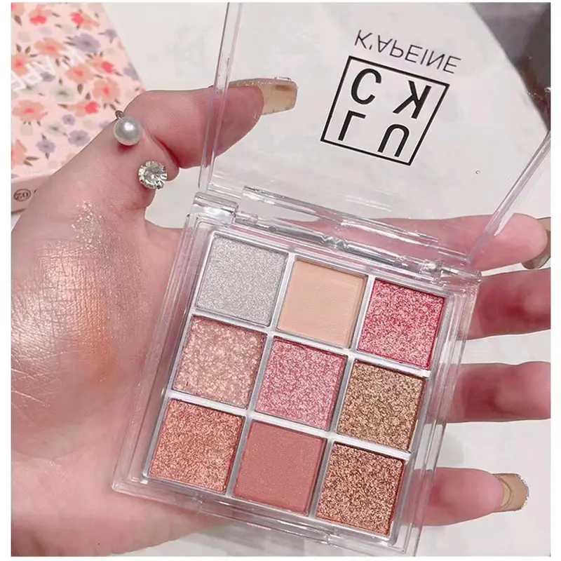 eyeshadow palette 9 warna Glitter korean look Waterproof lokal 1
