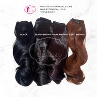 Gambar Ryuuta Wig Hair Extension U Clip Hair Clip Wave Hitam Coklat 35 cm - Black dari Ryuuta Wig Mall Kota Administrasi Jakarta Utara 5 Tokopedia
