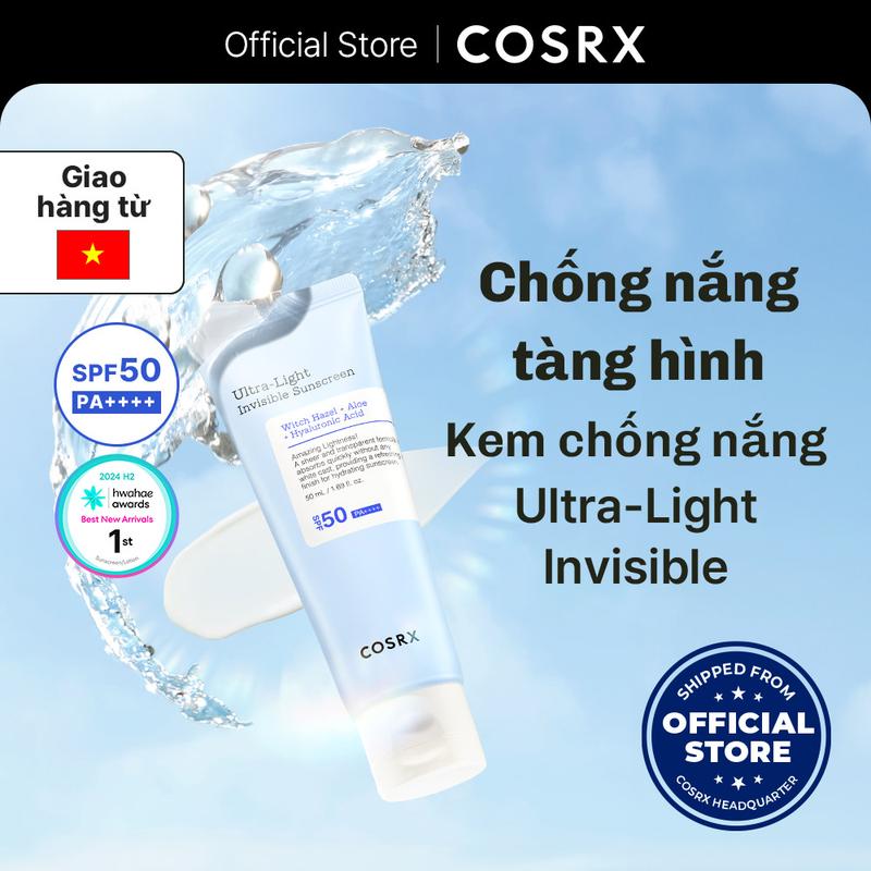  Kem chống nắng tàng hình lỏng nhẹ COSRX Ultra Light Invisible Sunscreen SPF50 