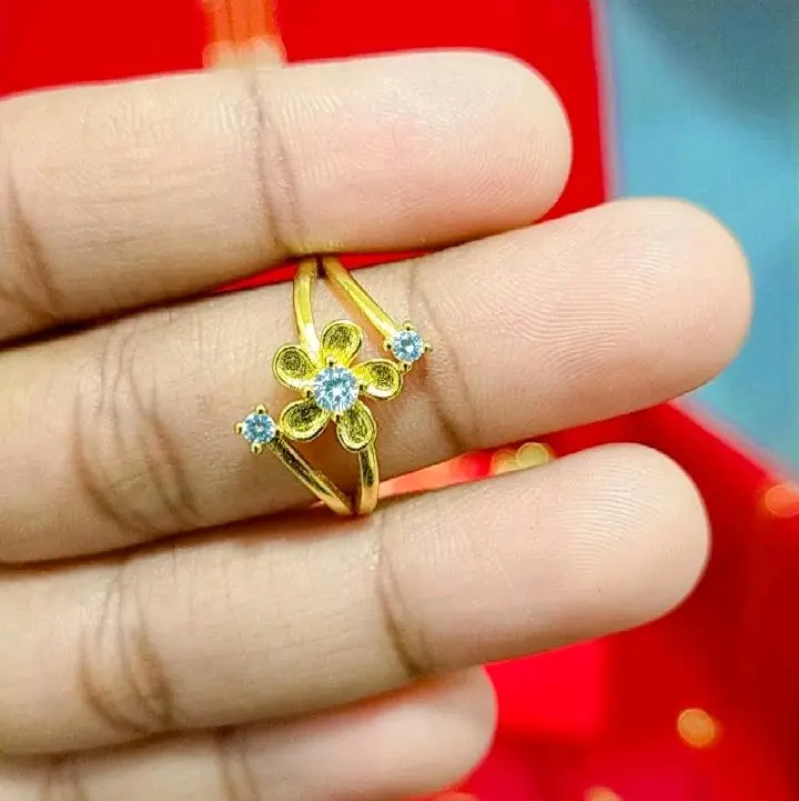 cincin permata bunga premium