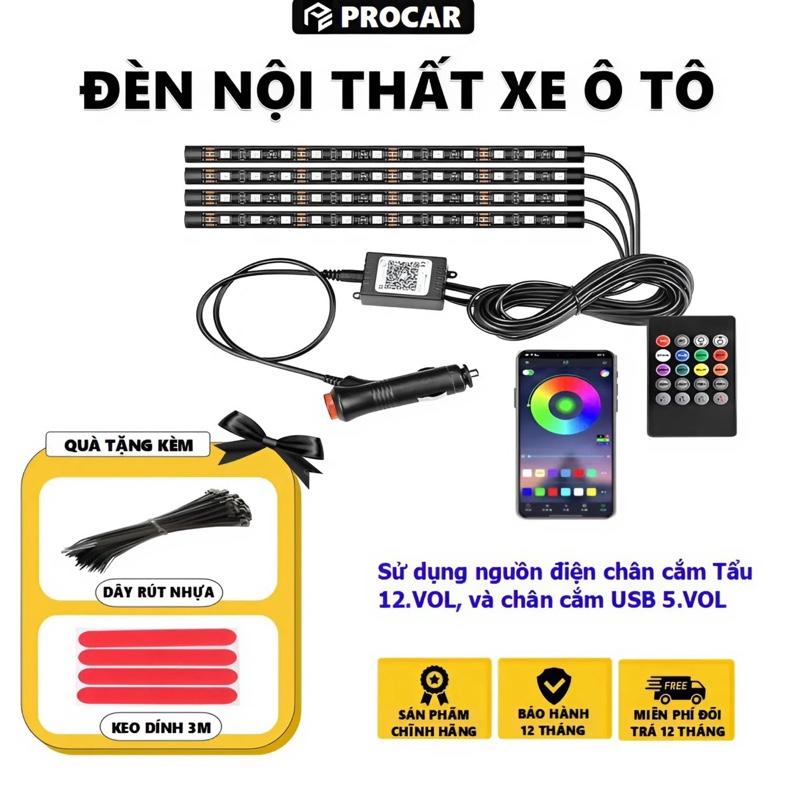 Đèn Led trang trí nội thất xe ô tô chiếu sáng gầm ghế sàn xe. Dùng điện Usb 5v và Tẩu 12v. Có Remote+App kết nối điện thoại Thanh Led dài 22cm. Bảo Hành 12 tháng