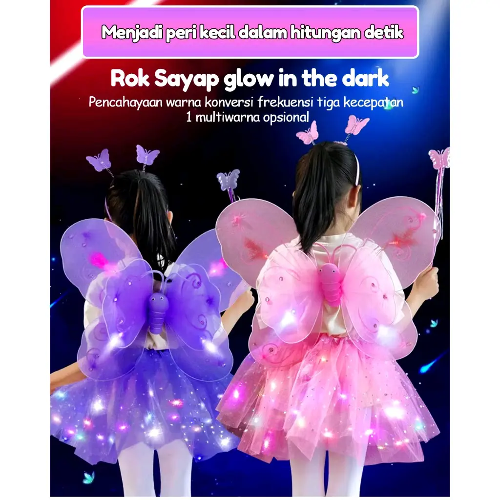 set 4in1 ungu tumpuk