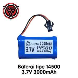 Baterai Mainan Anak / Baterai RC / Baterai Type 2X 14500 3000mAh 3,7V SOKET SM HITAN 2 PI N