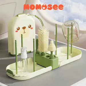 Momosee Sikat Botol Bayi 6 in 1 Set Travelling Sikat Botol Susu Portable Multifungsi BPA Free XH055