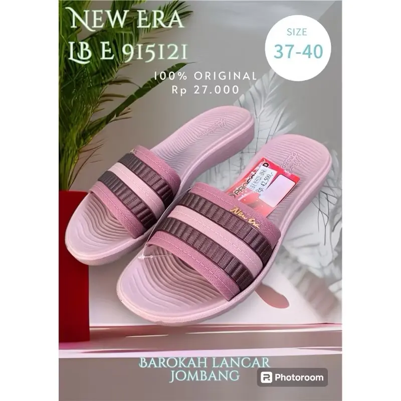 SANDAL SLOP KARET WANITA NEW ERA LB E 915121 SIZE 37-40 7