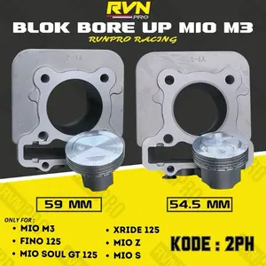 BLOK SEHER BORING BORINGAN PAKET BOREUP BORE UP MIO M3 FINO 125 MIO SOUL GT XRIDE 125 54.5 54.5MM 59 59MM RVN THAILAND