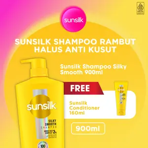 [Buy 1 FREE Conditioner 160ml] Sunsilk Shampoo Silky Smooth 900ml