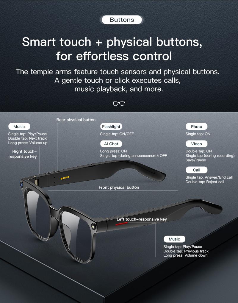 PEJE Smart Glasses 800W Camera AI Translate | OutdoorSmart Sport | Remote Photo & HD Video | Bluetooth 5.4 Music | Hands-Free Calling | IP65 Waterproof Kacamata Pintar Outdoor