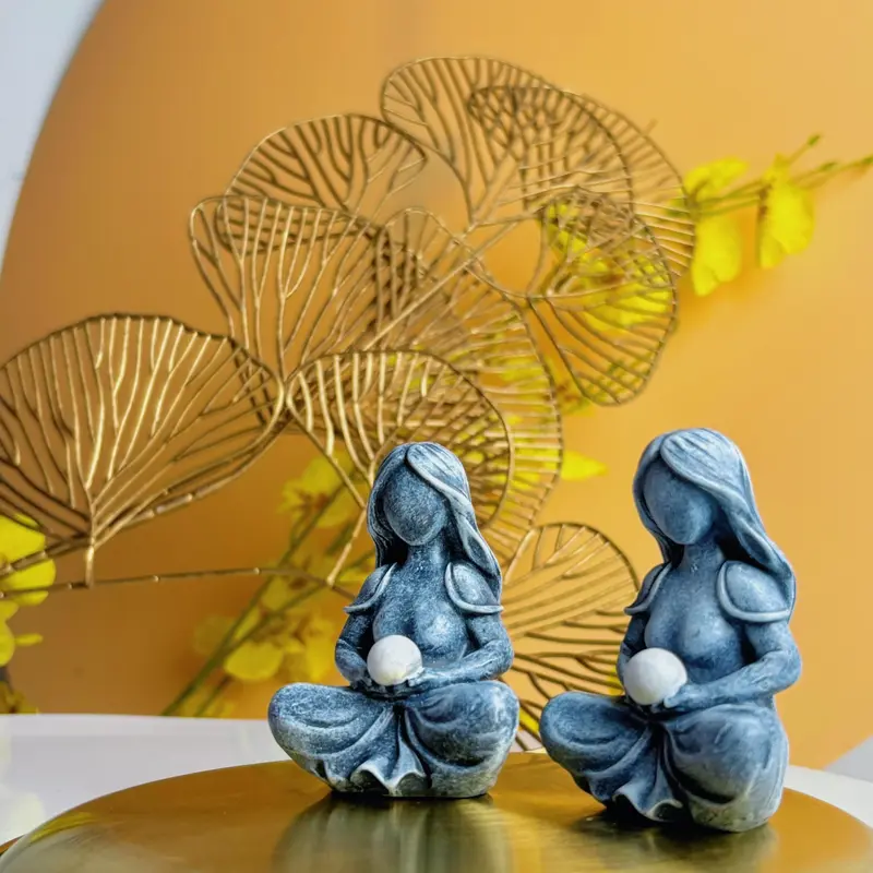 Moon Goddess Statue Decoration Craft, 1 Count Romantic Moon Goddess Ornament, Home Decor for Living Room Bedroom Office 4