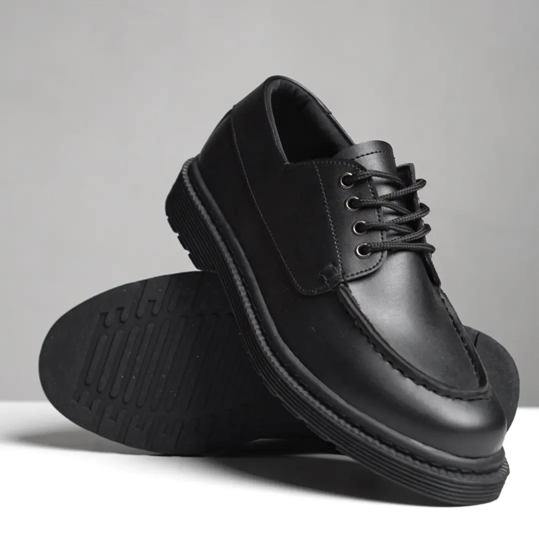 Sepatu Boots Kulit Pria Oxwalker MORGAN Hitam Shoes Black Pantofel