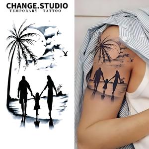 Hình Xăm Tạm Thời, Gia Đình Ba Mảnh, Không Thấm Nước Và Chống Trơn Trượt, Miếng Dán Hình Xăm, Lâu Trôi Trong 15 Ngày