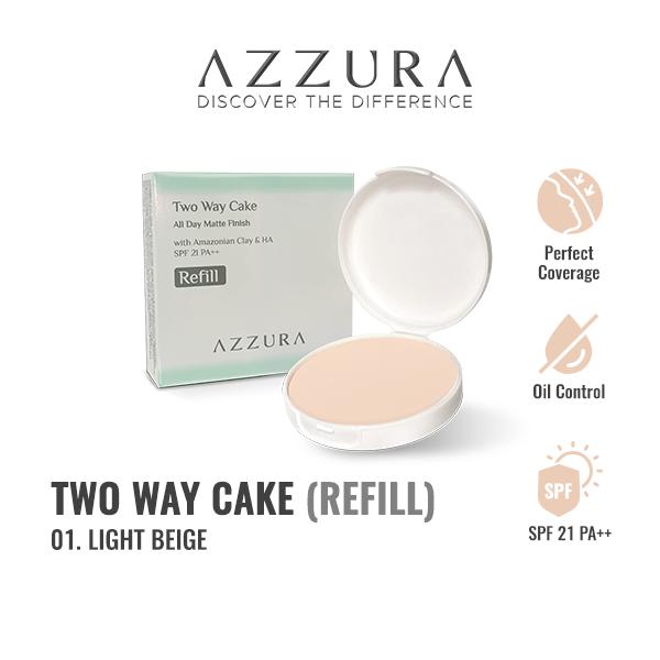 Gambar Azzura Two Way Cake Bedak All Day Matte Finish Light Beige Refill 01 dari Wings Indonesia Kab. Bekasi Tokopedia