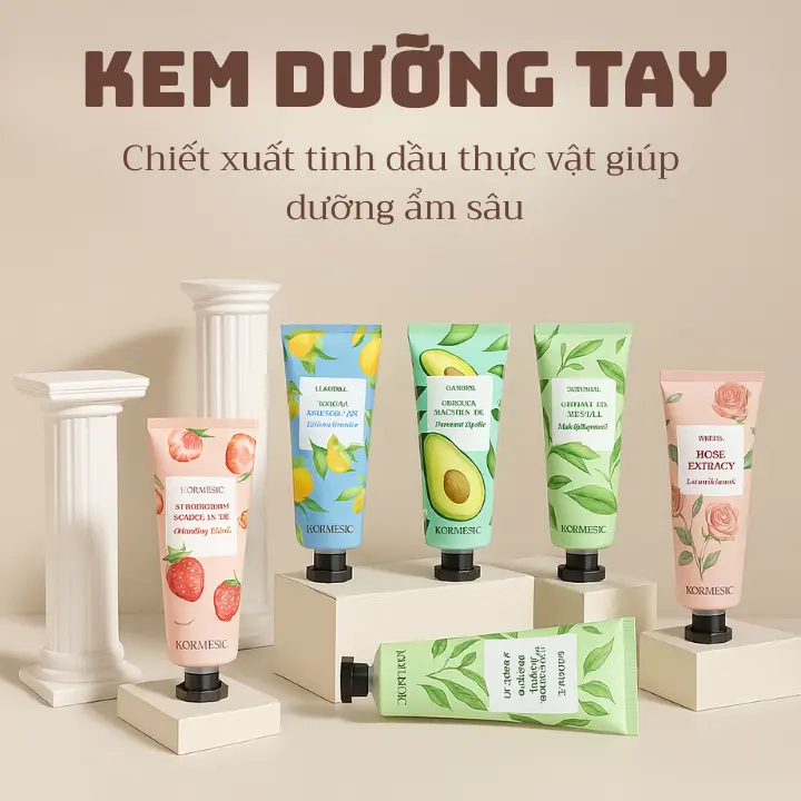 Kem dưỡng tay chiết xuất thực vật, kem dưỡng da tay cấp ẩm sâu, kem dưỡng ẩm da tay giúp mềm mịn, dưỡng ẩm chuyên sâu tuýt 30g