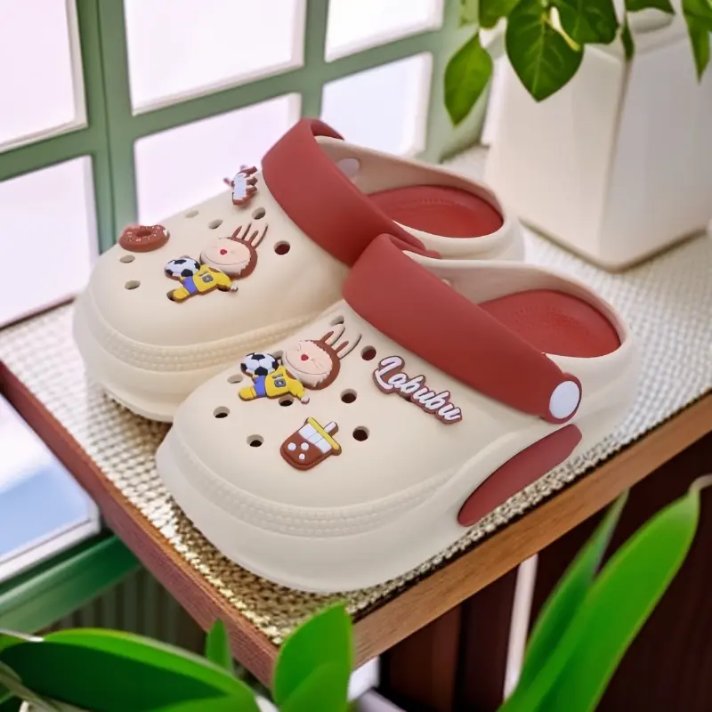 Comanier Wedges Platform EVA Square Toe Classic Bae Clog  Sepatu Sendal Baim Sandal Kodok 3