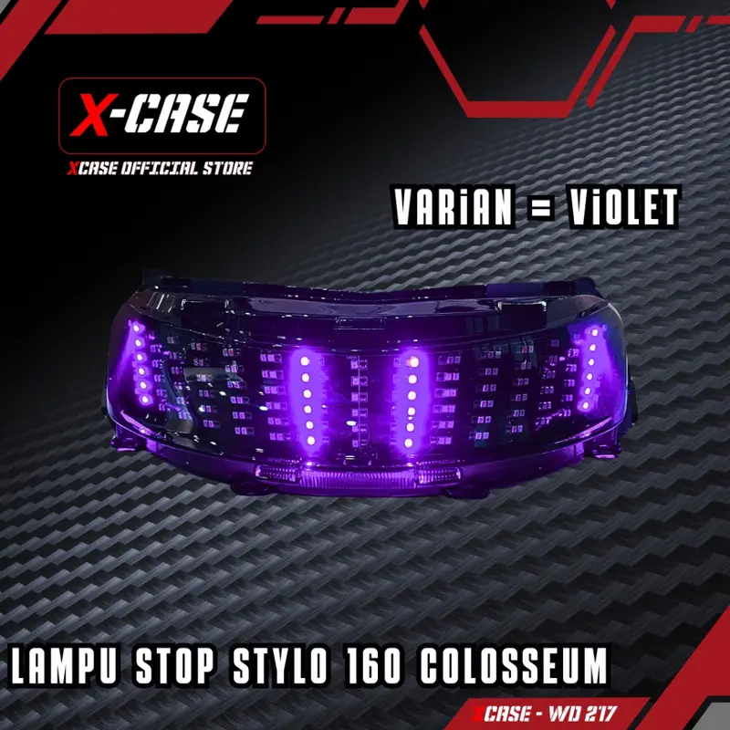 X-Case Stoplamp Honda Stylo 160 Running Colosseum 8 Mode Tombol Click WD 217 Motor Motorcycle 6