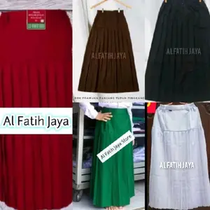 seragam sekolah rok/meksi lipit turun pinggang untuk ss/mi, smp/mts , sma/Aliyah Wanita