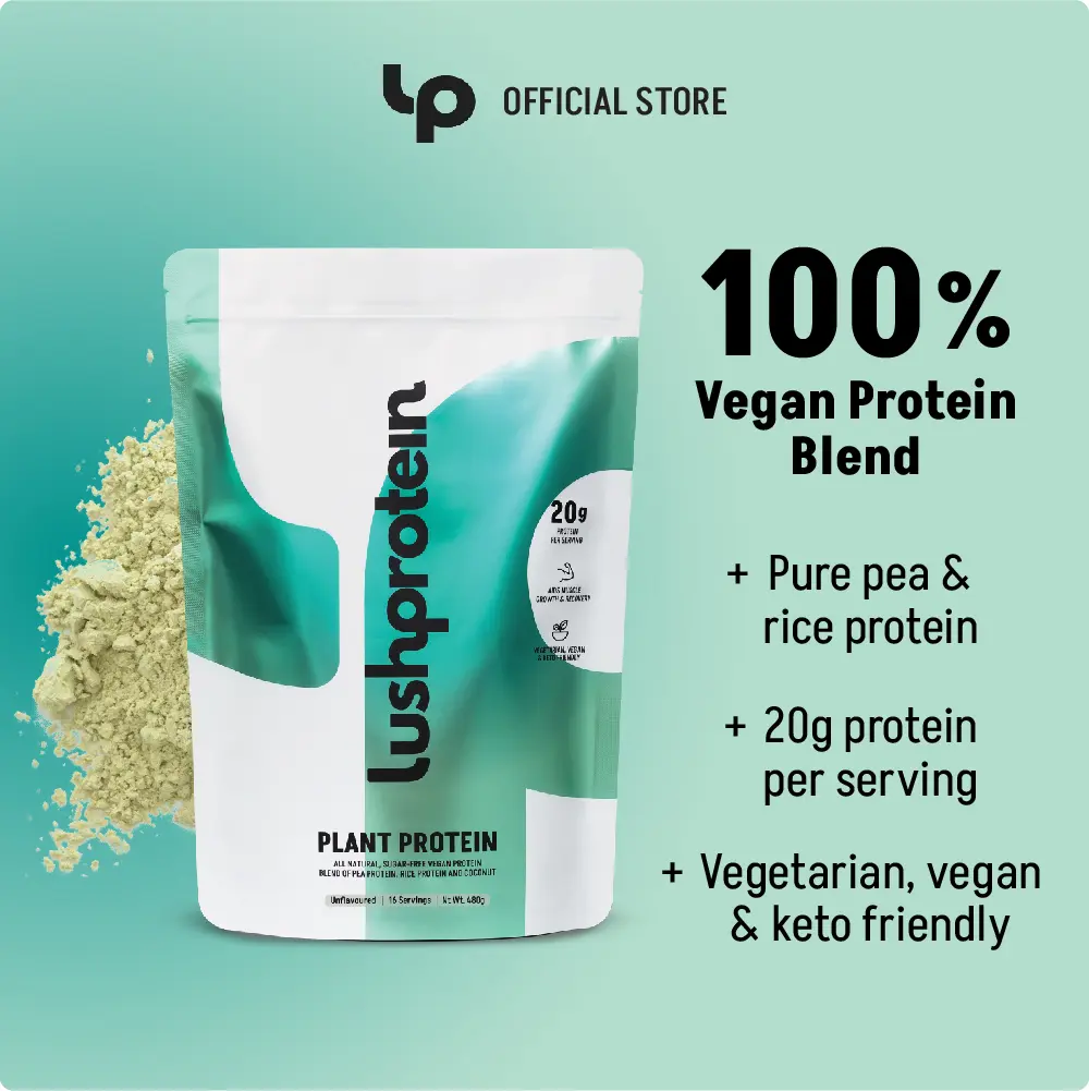LUSHPROTEIN PLANT PROTEIN POWDER (VEGAN)