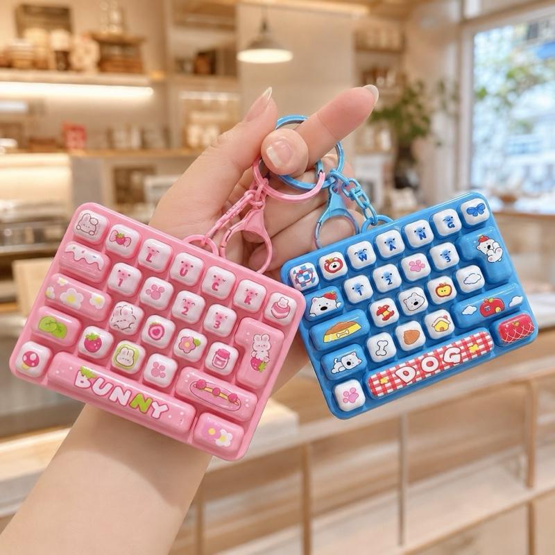 Bàn phím cơ xả stress mini 26 phím dài 8,4cm , đồ chơi fidget,đồ chơi nhấn nút bàn phím móc khoá