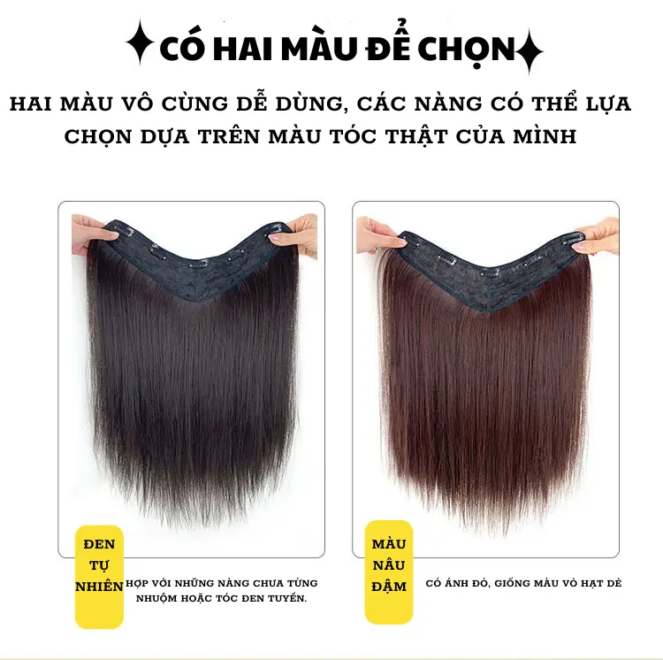Tóc Giả Nửa Đầu Hình Chữ V, Sao Kim, Kẹp 3 / 4, Tóc Thẳng, Chất Lượng Cao, Tóc Giả Đầy Đủ, Dài 50cm, Thích Hợp Cho Phụ Nữ Để Tăng độ phồng tóc, Chịu Nhiệt Độ 140 Độ Women Wig 8