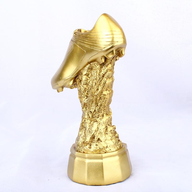 Product Introduction of European Football Golden Sneakers Trophy New Resin Crafts Competition Honor Reward Soccer Fans Souvenir Home Decor Excellent Player Award Football Shoe Award for Team Sport Competition 11