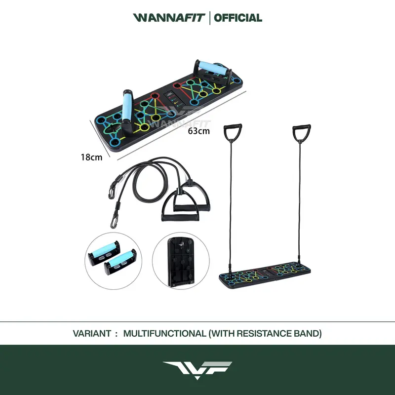 WANNAFIT Multifunctional Push Up Board | Alat Olahraga Rumah 7