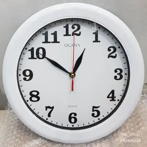 Jam Dinding Putih Polos diameter 30 cm