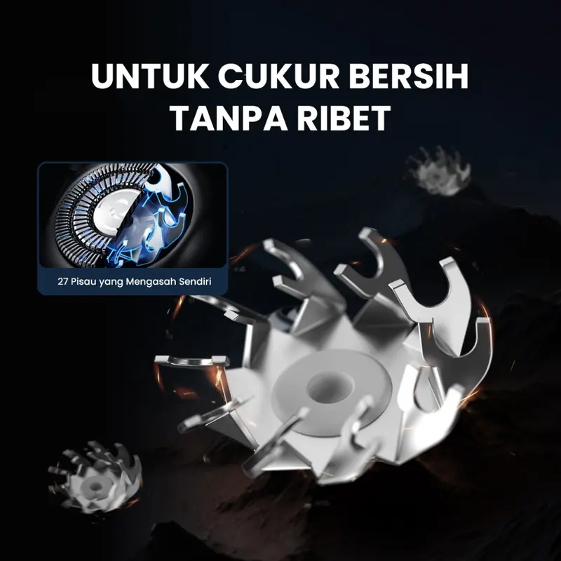 ENCHEN X8S-C Alat Cukur Rambut 5 in 1 Waterproof Alat Shaving Pencukur Hair Clipper Bulu Hidung Kumis Listrik Magnetic 6