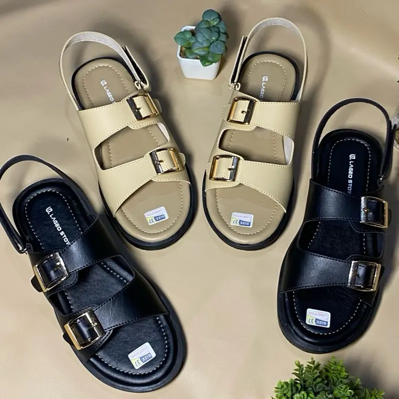 Sendal Platform Tali Series Lageo SM Wanita Korea Style Anti Slip Super Empuk 0