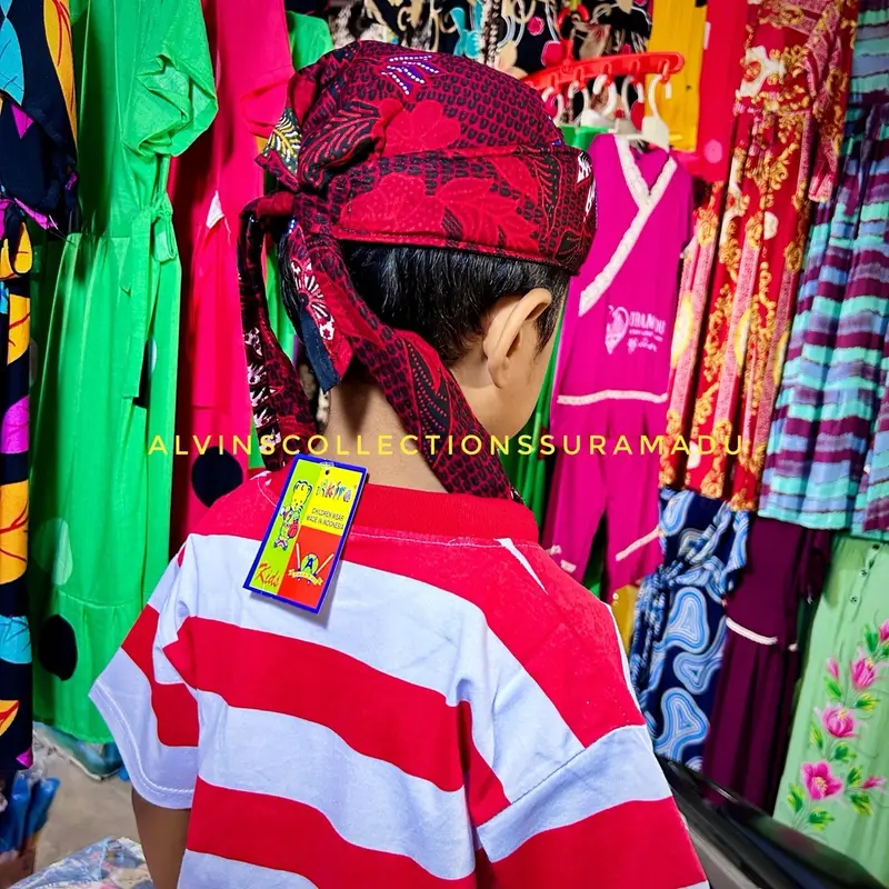 LOREK MADURA ANAK ANAK / ATASAN LOREK MERAHPUTIH KHAS MADURA / LOREK MADURA SIZE ANAK ANAK Kaos Baju Fashion 6