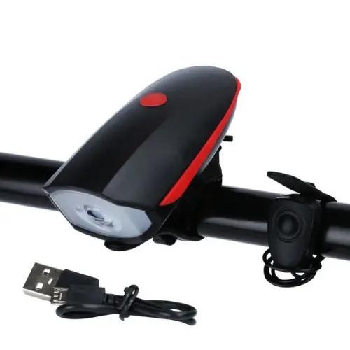 Bộ Đèn + Còi Xe Đạp Có Dây Sạc Đạp Xe Đạp Gắn Xe Đạp Led Sports Fixed Gear