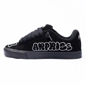 ARPRIZE-TATRIZ GRAFITI 101-BLACK WHITE Sepatu Pria Wanita Sepatu Gemuk Sepatu Skena Hitam Bordir Putih Elegant Casual Suede kalcer original