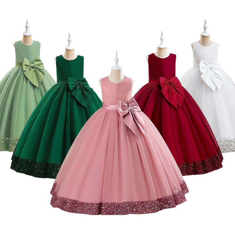  Quần Áo Trẻ Em Áo Choàng Dài Công Chúa Người Dẫn Chương Trình Dạ Hội Trang Trọng Cho Trẻ Em Váy Mùa Hè Có Nơ Màu Trắng Phù Dâu Hoa Cô Gái Thích Hợp Cho 4 Đến 14 Tuổi Giá 399 