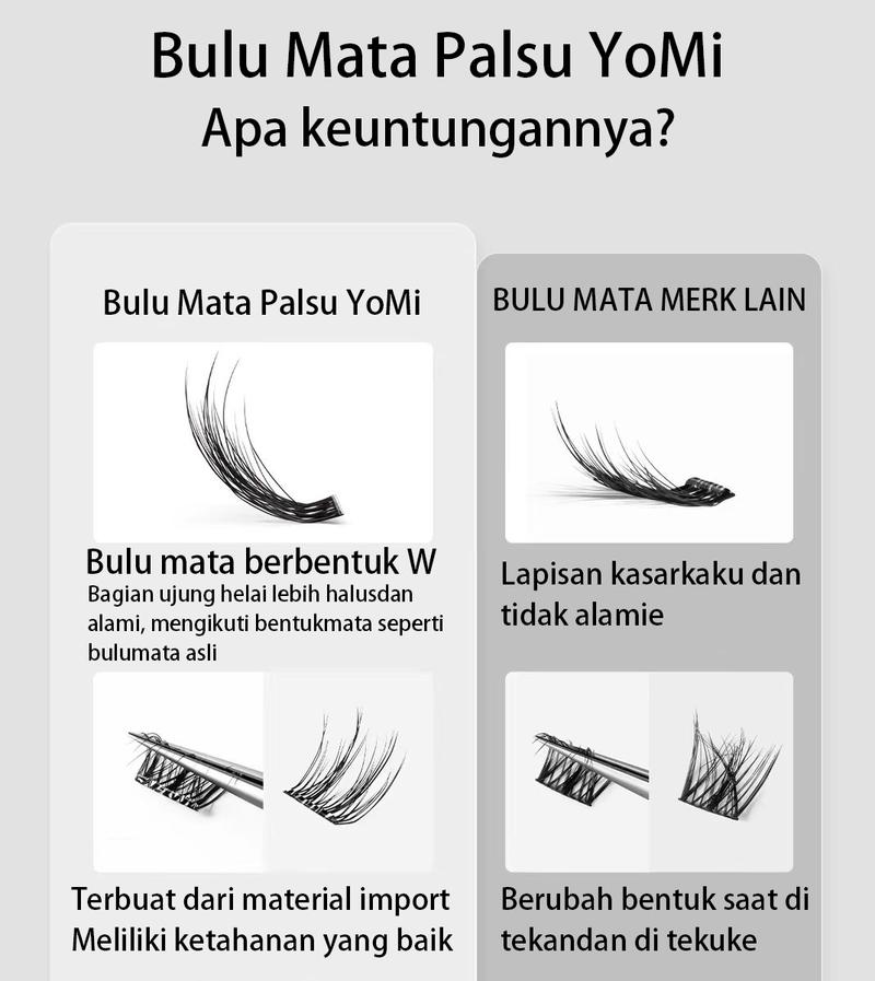 Product Introduction of HOT SALE Bulu Mata Palsu Tanpa Lem Premium Eyelashes | Bulumata Extension | YOMI & ELLEN  | Wajah 6