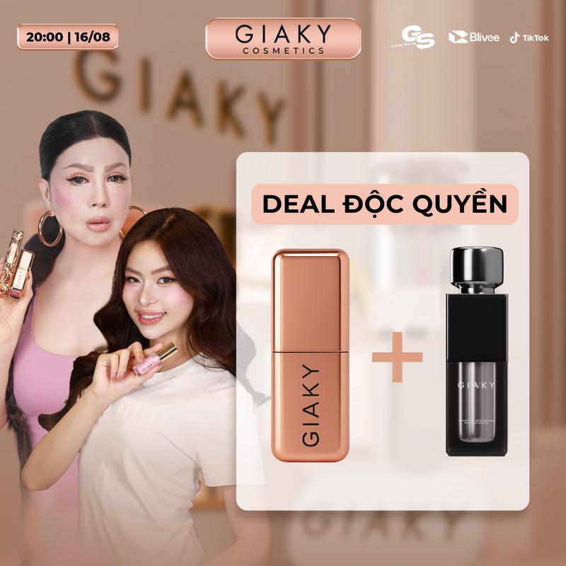 [GIA KỲ] [DEAL 1+1]  Má hồng kem Gia Kỳ chứa nhũ ngọc trai, dưỡng ẩm, lâu trôi, lành tính diu nhẹ cho da Hydrating & Shimmering Liquid Blush - 5g Mỹ Phẩm Cosmetic Trang Điểm