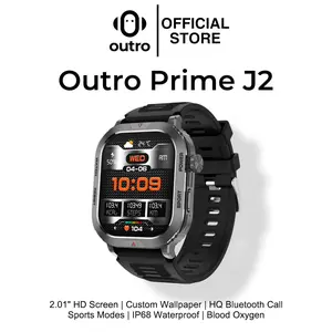 Outro PRIME J2 Smartwatch Bluetooth Call | Sports Modes | Blood Oxygen | IP68 Waterproof | Custom Wallpaper | AOD Screen
