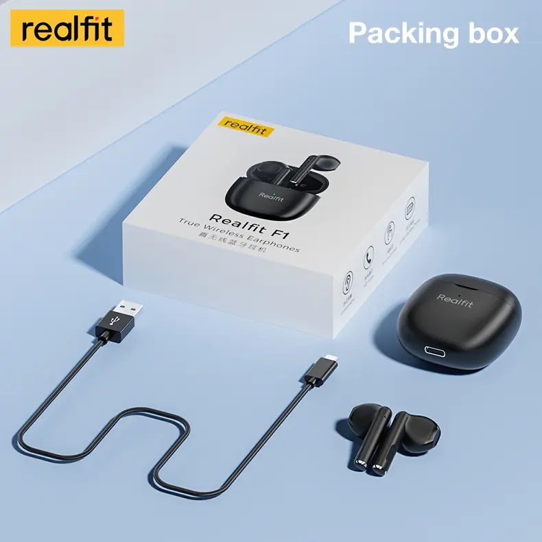 Tai Nghe Nhét Tai Nghe Bluetooth, Realfit F1 TWS, Chất Lượng HIFI, Tai Nghe Không Dây Chân Thực, Có Mic, BT5.3, Âm Trầm Tuyệt Vời | BigBuy360 - bigbuy360.vn